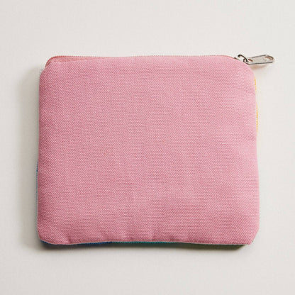 Seed Beaded Color Block Après Ski Coin Pouch | Winter Coin Pouch