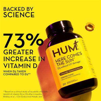 HUM HERE COMES THE SUN VEGAN VITAMIN D3 FOR BOOSTING MOOD
