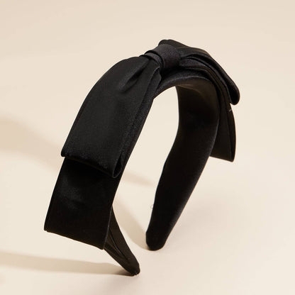 Simple Satin Bow Ribbon Headband: Mauve / One / 4EH87016