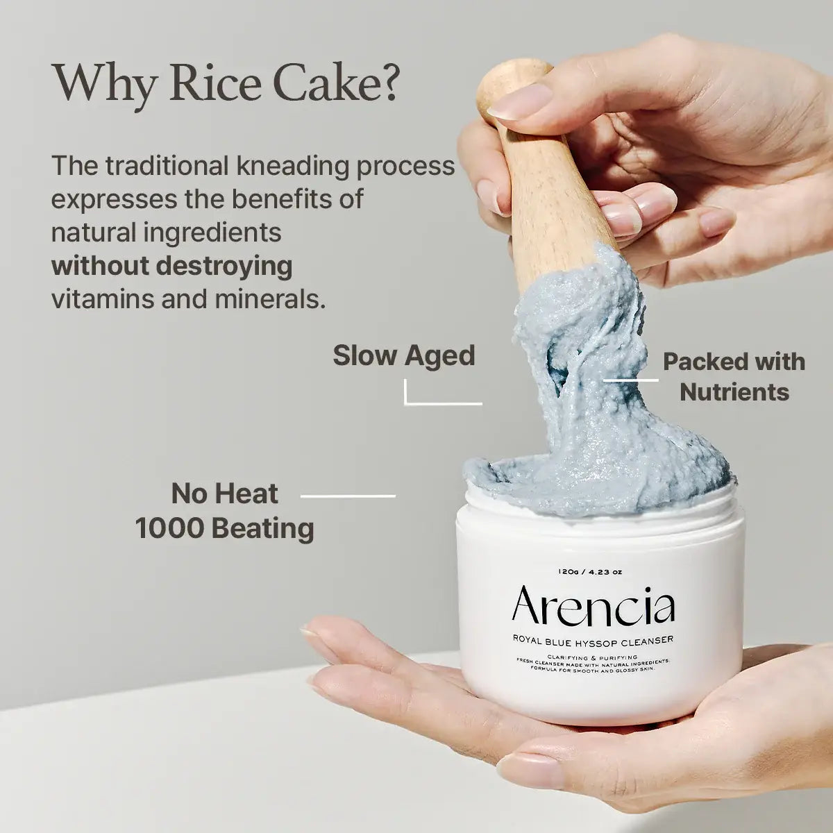 ARENCIA Fresh Blue Hyssop Rice Mochi Cleanser