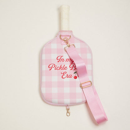 Checker-and-Cherry--Neoprene-Pickleball-Paddle-Bag: Pink / One / 5AG78024