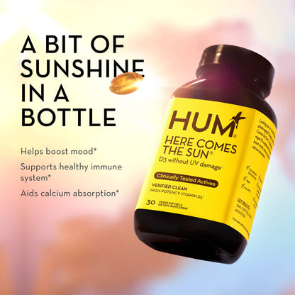 HUM HERE COMES THE SUN VEGAN VITAMIN D3 FOR BOOSTING MOOD