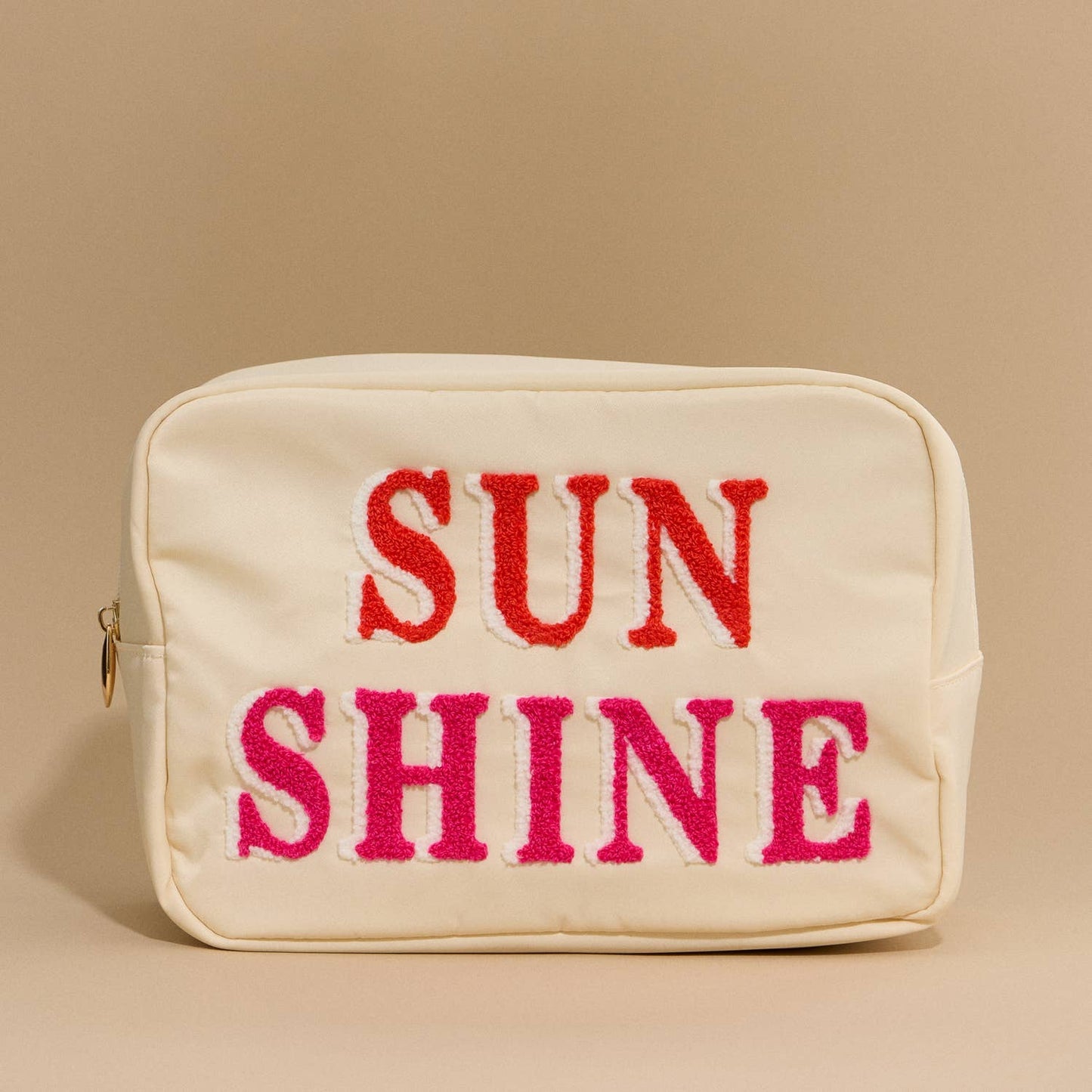 Nylon Beach Pouch with Fabric Letters: PK / ONE