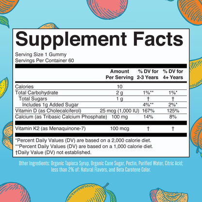 K2 + D3 Calcium Gummies