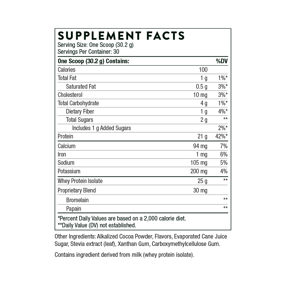 Whey Protein Isolate Chocolate